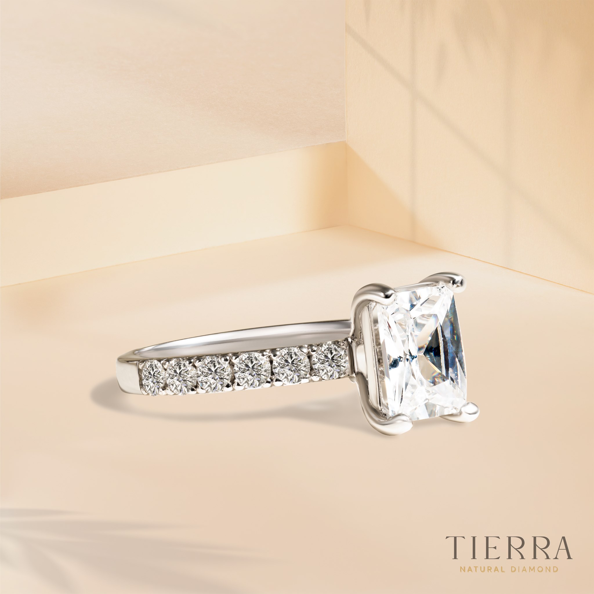 Nhẫn đính hôn kim cương sang trọng tinh tế